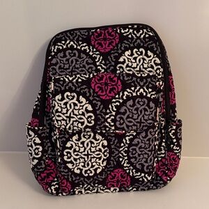Vera Bradley Black and Pink Patterned Backpack